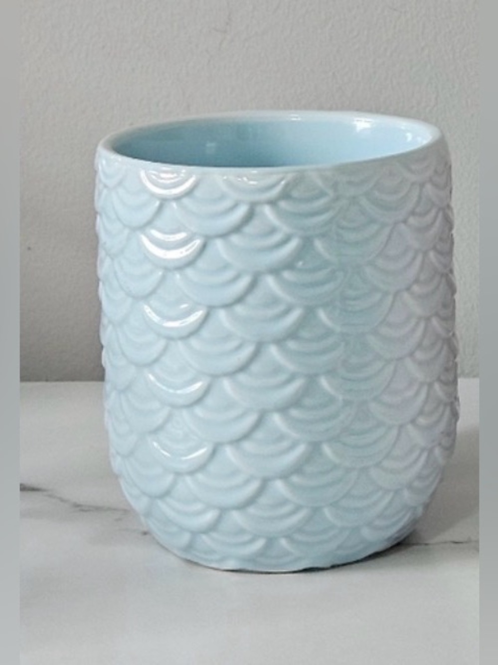 Ceramic Mermaid Tail Mug with Gold Handle. Pink or Blue. Pick One. - Picture 5 of 6